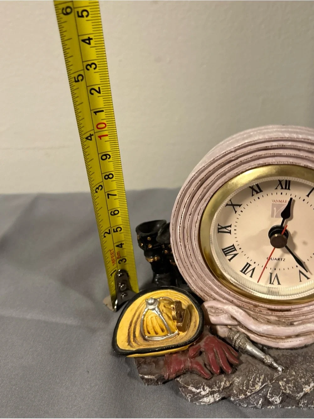 Vintage red hats of courage clock and it works